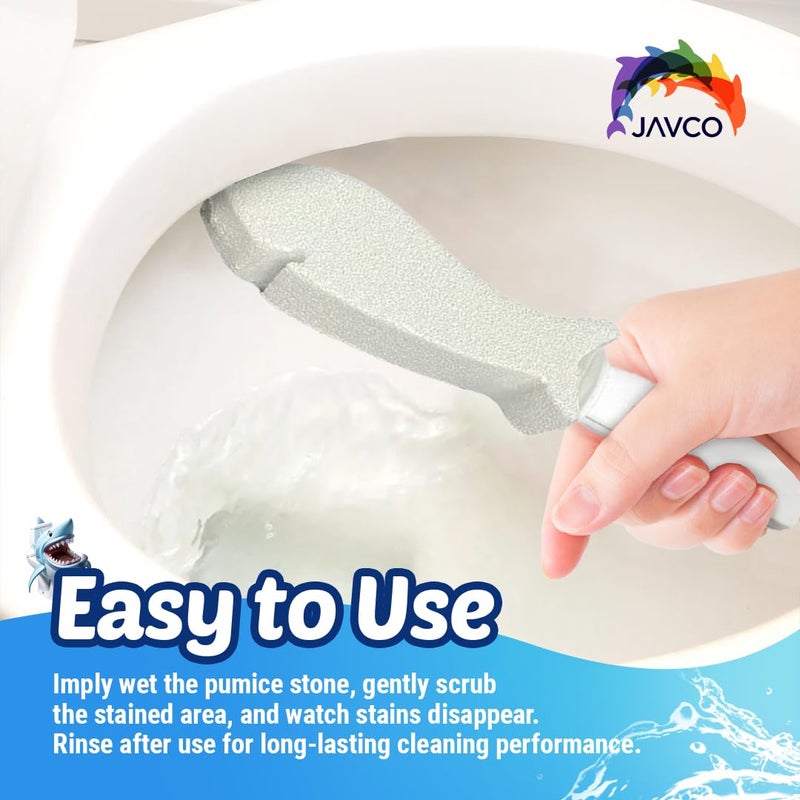 JAVCO 4 Pack Pumice Stone for Toilet Cleaning | Toilet Pumice Stone with Handle | Pumice for Cleaning | Pumice for Toilet Bowl Cleaning - Image 3